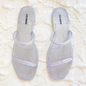 Steve Madden Pike Silver Sandals New